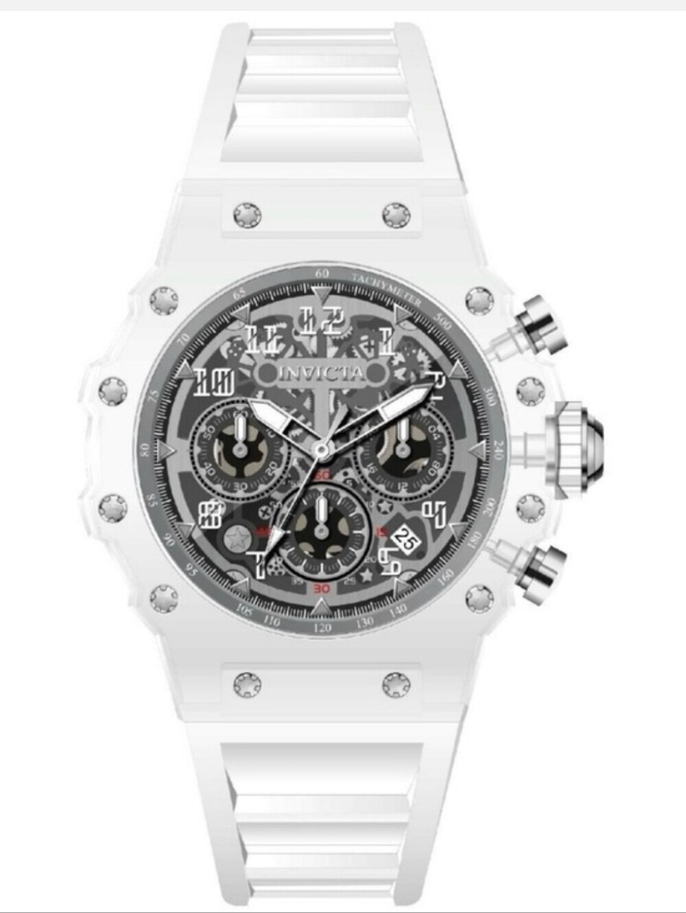Invicta Racing Apexium Unisex Watch - 41mm, White (69619)